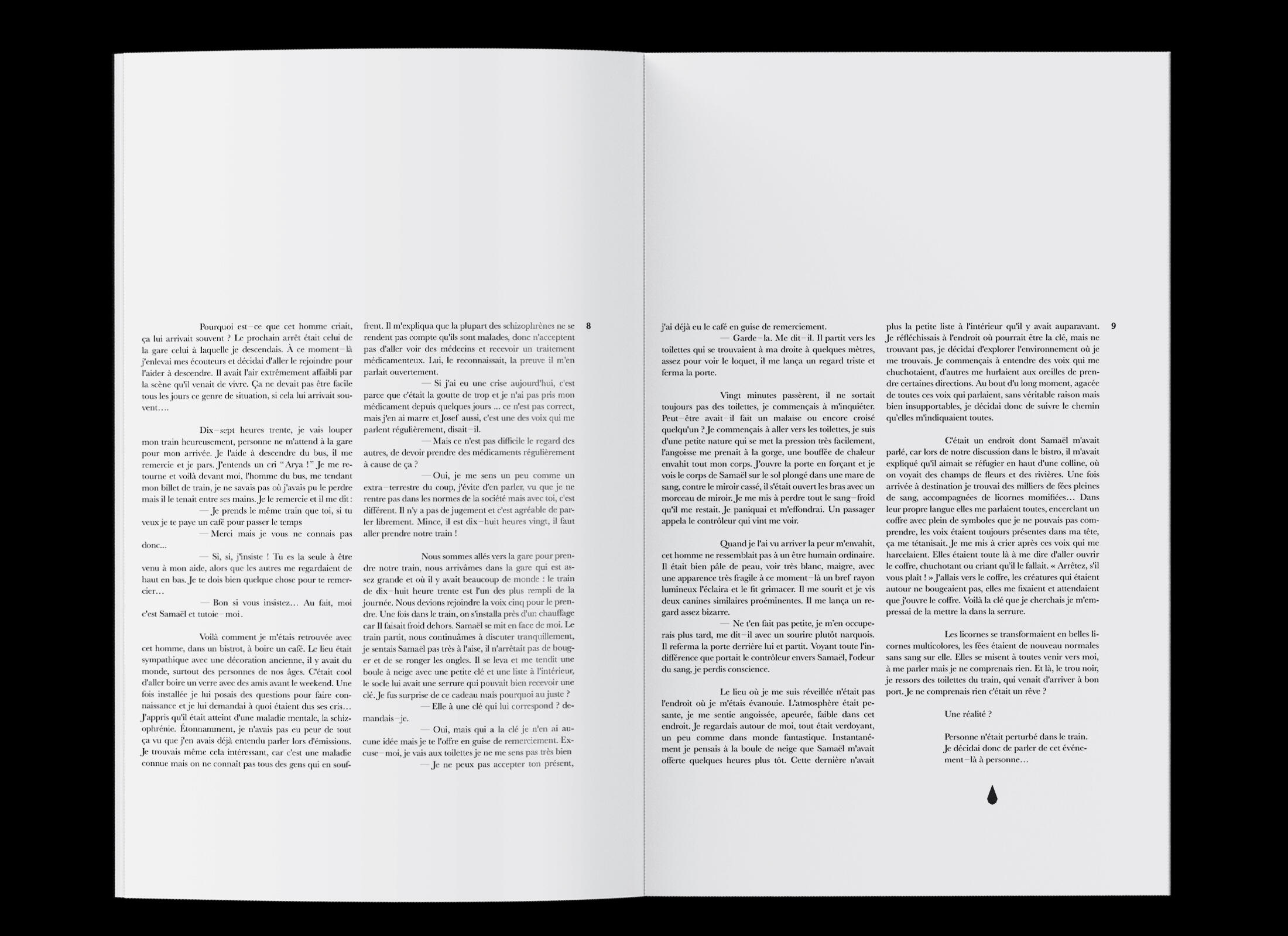 Nouvelles Fantastiques 2 Double page de la mise en page des Nouvelles Fantastiques.