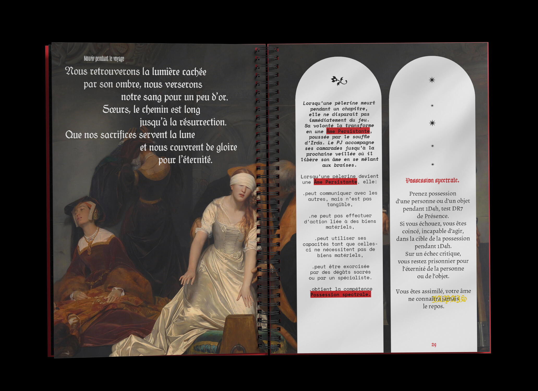 Selene Oscure 4 Double page de la mise en page de Selene Oscure.