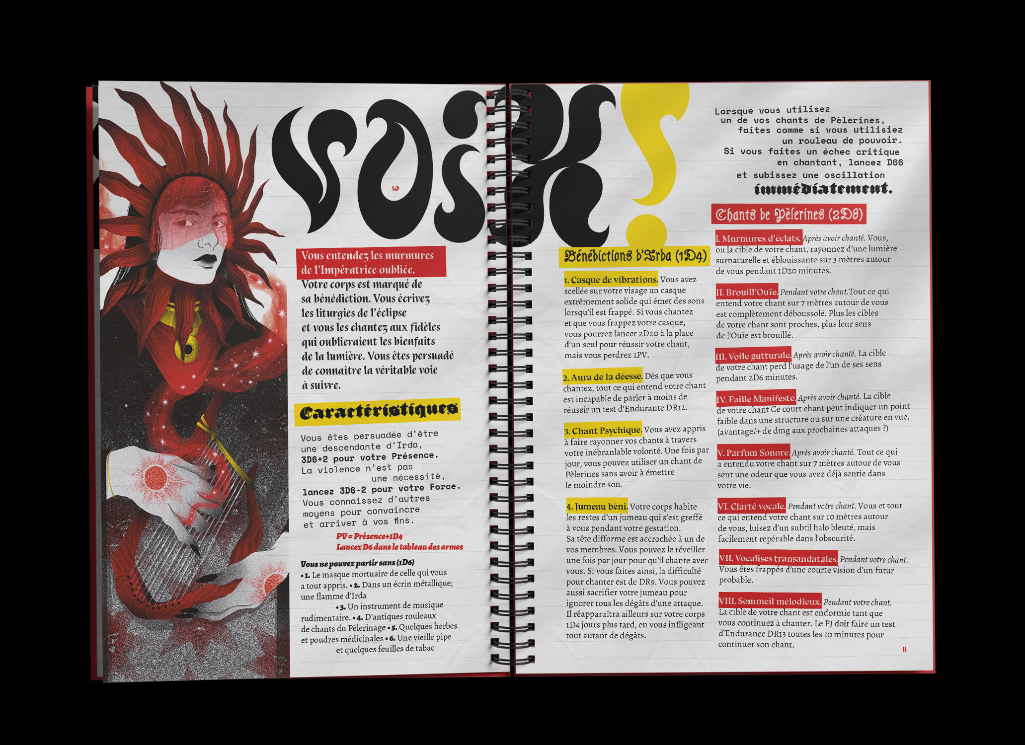 Solsticia Détective 5 Double page de la mise en page de Selene Oscure.